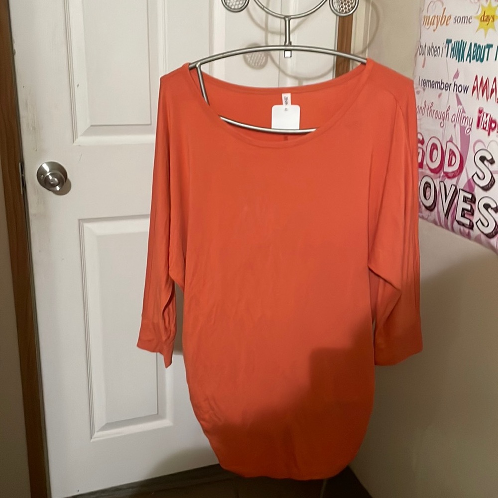 Zenana Premium Orange Long Sleeve Top